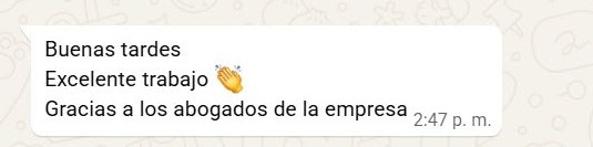 Fragmento anonimizado de testimonio de cliente